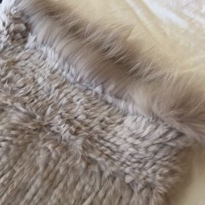 Rabbit fur poncho/ shawl